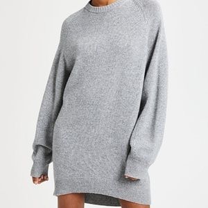 NWT Theory Greay Cashmere Sweat Sweater Dress